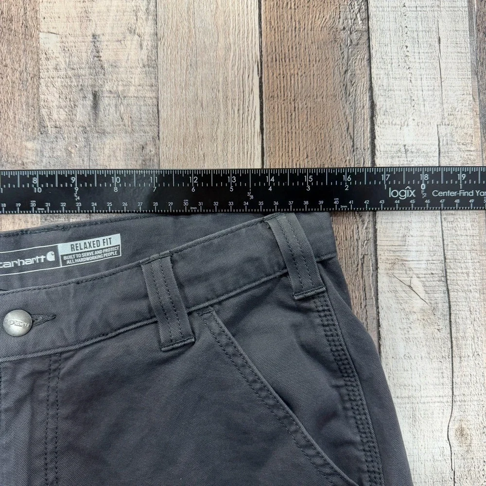 Carhartt Pants Mens‎ 32x32 Gray Relaxed Fit Double Knee Utility Carpenter Work